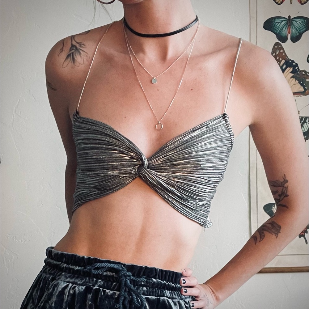 Metallic crop top